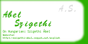abel szigethi business card